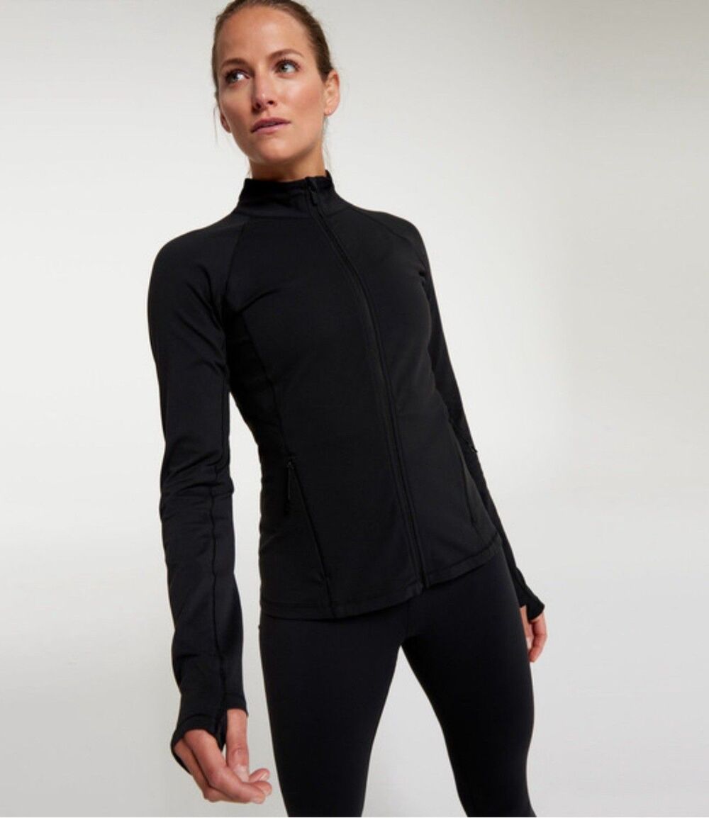 NWT Calia Jacket Size S black Core Essential Long Sleeve Zip Up $88 Women’s